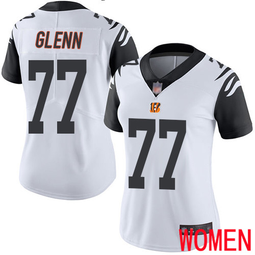Cincinnati Bengals Limited White Women Cordy Glenn Jersey NFL Footballl #77 Rush Vapor Untouchable